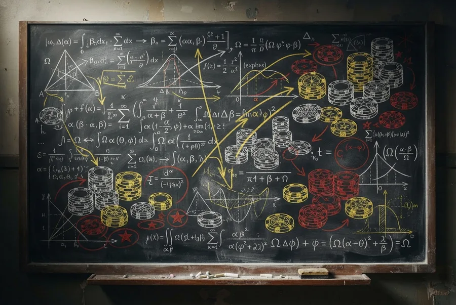 Tableau noir avec formules